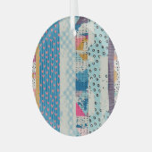 Patchwork-Fliesen Nahtloses Muster Ornament Aus Glas (Vorderseite links)