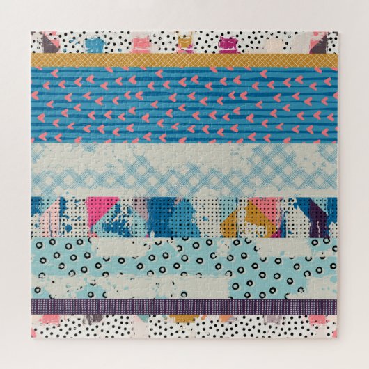 Patchwork-Fliesen Nahtloses Muster Puzzle (Horizontal)