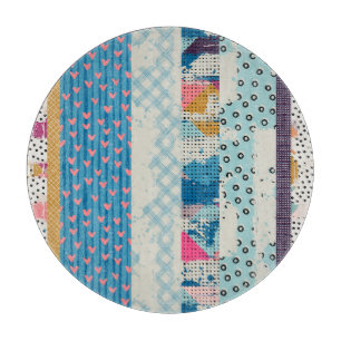 Patchwork-Fliesen Nahtloses Muster Schneidebrett
