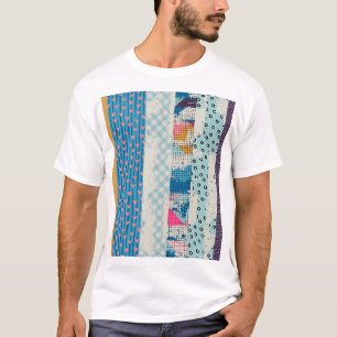 Patchwork-Fliesen Nahtloses Muster T-Shirt