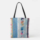 Patchwork-Fliesen Nahtloses Muster Tasche (Rückseite)