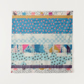 Patchwork-Fliesen Nahtloses Muster Wandteppich (Vorderseite (Horizontal))