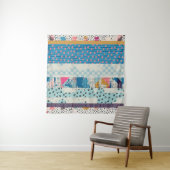 Patchwork-Fliesen Nahtloses Muster Wandteppich (Beispiel (Horizontal))