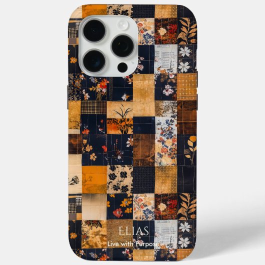 Patchwork Floral Harmony - Bold Artistic Case-Mate iPhone Hülle (Rückseite)