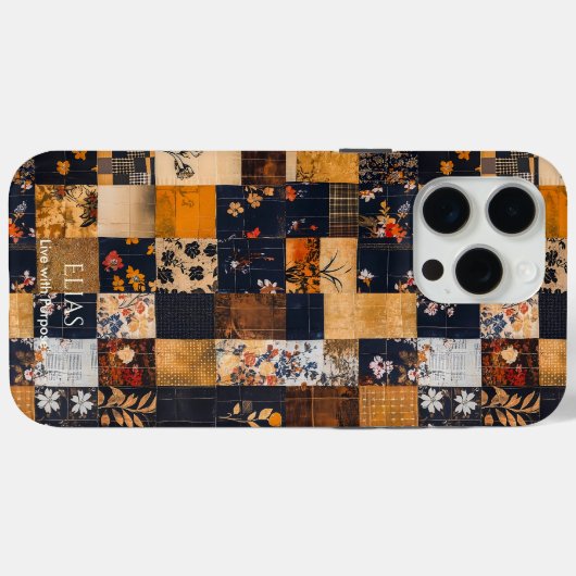 Patchwork Floral Harmony - Bold Artistic Case-Mate iPhone Hülle (Rückseite (Horizontal))