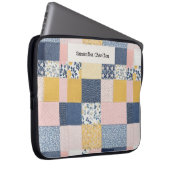 Patchwork Floral Personalisiert Rustikale Blume Laptopschutzhülle (Vorne Rechts)