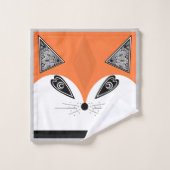 Patchwork Fox, applique Fox, Fox, Kinder Badhandtuch Set (Waschlappen)