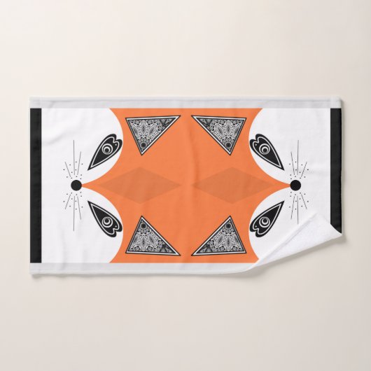 Patchwork Fox, applique Fox, Fox, Kinder Badhandtuch Set (Handtuch)