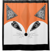 Patchwork Fox, applique Fox, Fox, Kinder Duschvorhang (Vorderseite)