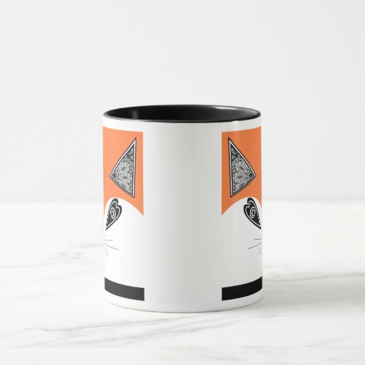 Patchwork Fox, applique Fox, Fox, Kinder Tasse (Zentrum)