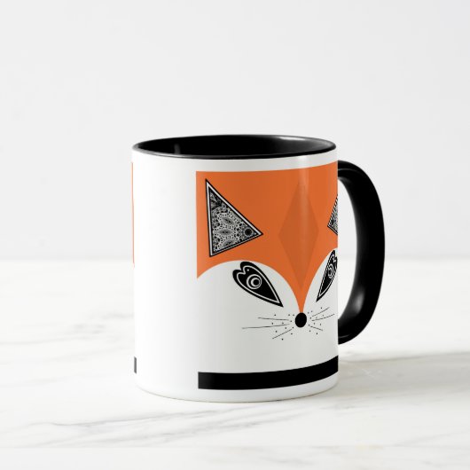 Patchwork Fox, applique Fox, Fox, Kinder Tasse (VorderseiteRechts)
