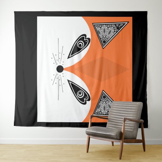 Patchwork Fox, applique Fox, Fox, Kinder Wandteppich (Beispiel (Horizontal))