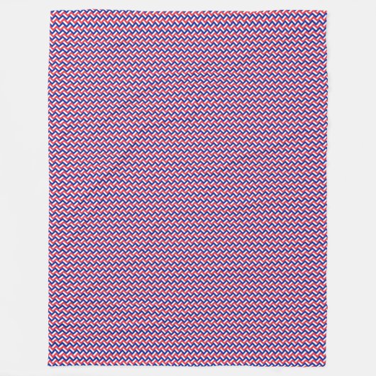 Patchwork Frankreich Flag Pattern Fleecedecke (Vorderseite)