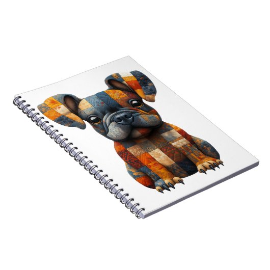 Patchwork French Bulldog-Notebook Notizblock (Rechte Seite)
