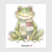 Patchwork Frosch Sticker (Blatt)