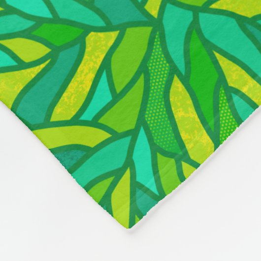 Patchwork für Blätter Fleecedecke (Ecke)