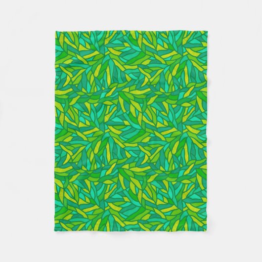 Patchwork für Blätter Fleecedecke (Vorderseite)