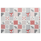 Patchwork für niedliche Tiere aus Rot und Grau Stoff (Fat Quarter (45,7 x 55,9 cm))
