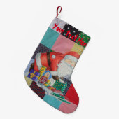 Patchwork für niedliche Weihnachtsgeschenke Kleiner Weihnachtsstrumpf (Vorderansicht (hängend))