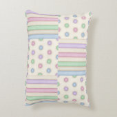 Patchwork für Pastellstreifen und Polka Dots Dekokissen (Rückseite(Vertikal))