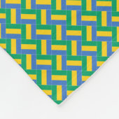 Patchwork Gabon Flag Muster Fleecedecke (Ecke)