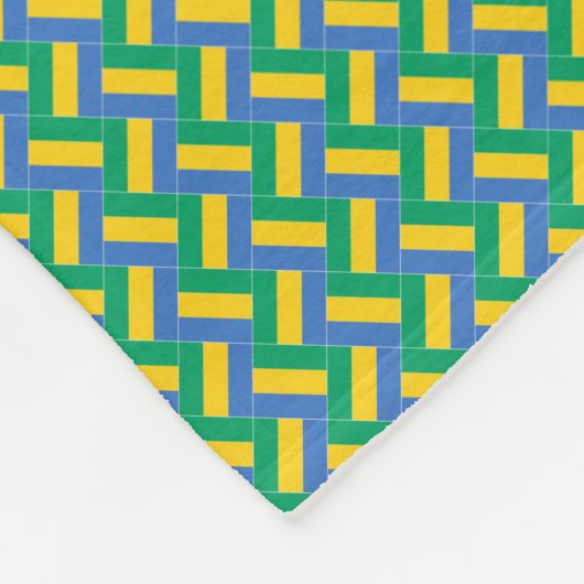 Patchwork Gabon Flag Muster Fleecedecke (Ecke)