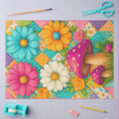 Patchwork-Garten – Whimsische Blumen & Pilze Seidenpapier (Basteln)