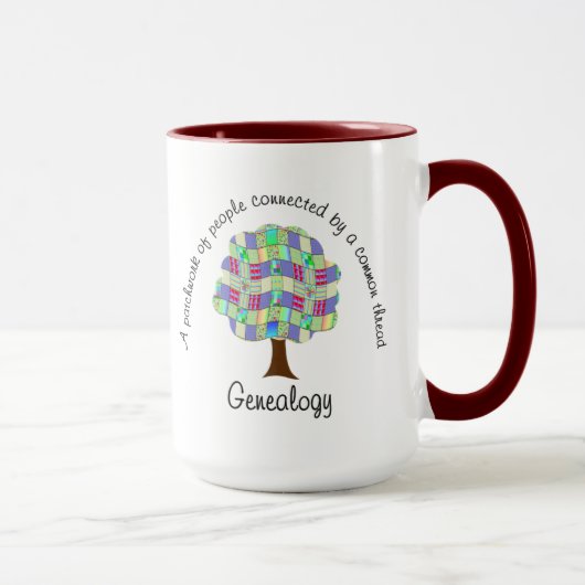 Patchwork Genealogie Tasse (Rechts)