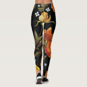 Patchwork Gentle: HandZeichnend Design Leggings (Rückseite)