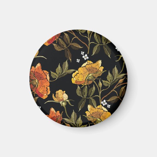 Patchwork Gentle: HandZeichnend Design Magnet (Vorne)