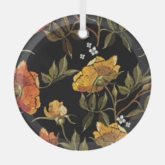 Patchwork Gentle: HandZeichnend Design Ornament Aus Glas (Vorderseite)