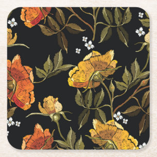 Patchwork Gentle: HandZeichnend Design Rechteckiger Pappuntersetzer