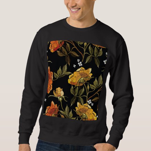 Patchwork Gentle: HandZeichnend Design Sweatshirt (Vorderseite)