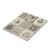 Patchwork-Geometrisches Haferflocken-Vintage-Blatt Fliese (Seite)