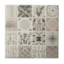 Patchwork-Geometrisches Haferflocken-Vintage-Blatt