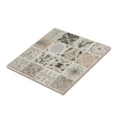 Patchwork-Geometrisches Haferflocken-Vintage-Blatt Fliese (Seite)