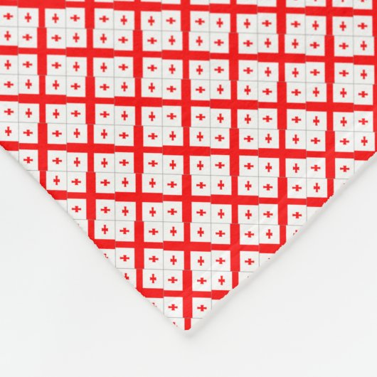 Patchwork Georgia Flag Pattern Fleecedecke (Ecke)