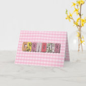 Patchwork gequiltet nach Oma suchen Karte (Gelbe Blume)