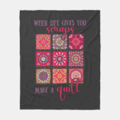 Patchwork-Geschenk für Quilters Fleecedecke (Vorderseite)