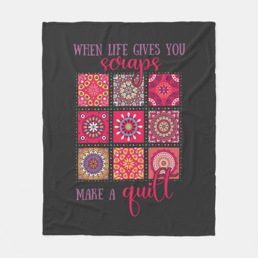 Patchwork-Geschenk für Quilters Fleecedecke (Vorderseite)