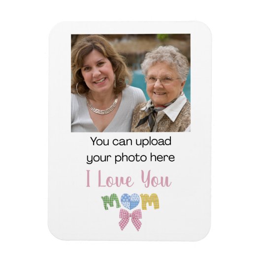 Patchwork-Geschenk zum Muttertag mit individuellem Magnet (Vertikal)