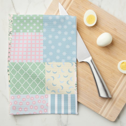 Patchwork Geschirrtuch (Viertel Falte)