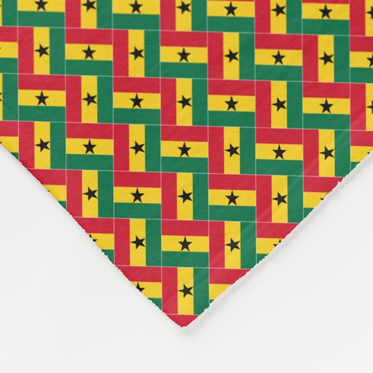 Patchwork Ghana Flag Muster Fleecedecke (Ecke)