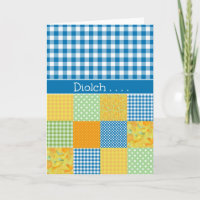Patchwork, Gingham Dankeschön-Karte: Walisischer G