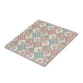 Patchwork-Gingham und karierte, gequiltete Paisley Fliese (Seite)