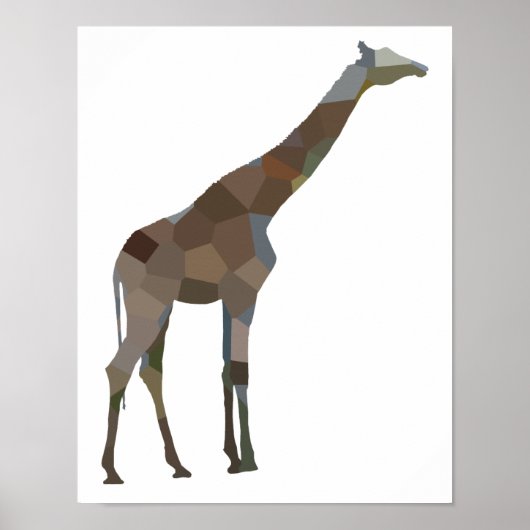Patchwork Giraffe Poster (Vorne)