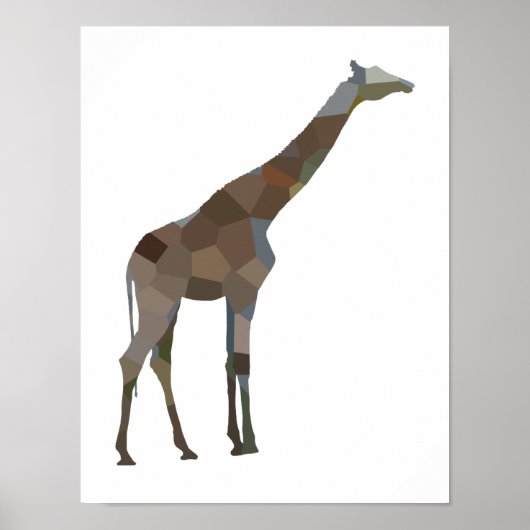 Patchwork Giraffe Poster (Vorne)
