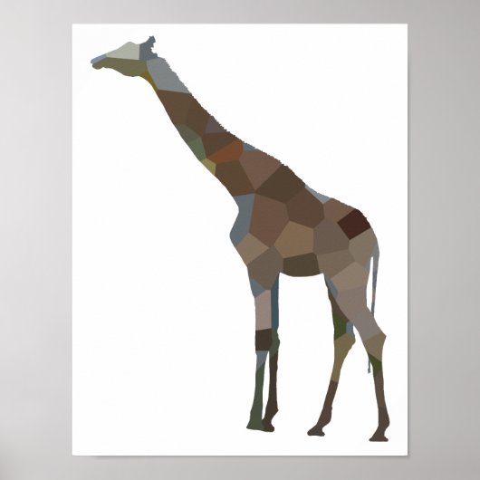 Patchwork Giraffe Poster (Vorne)