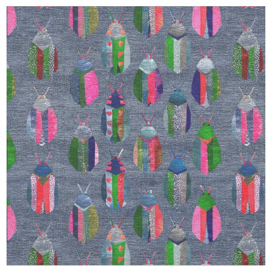 Patchwork-Glühwürmchen Stoff (Nahaufnahme)