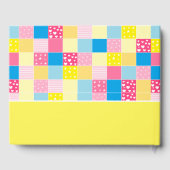 Patchwork Gold Bär, Babydusche Gästebuch (Rückseite)